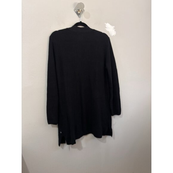 Gap Open Chunky Knit Black Sweater Cardigan Mid Length Women Large - Picture 6 of 11